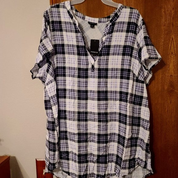 Torrid Plaid Lenny Short Sleeve Shirt - Picture 1 of 2